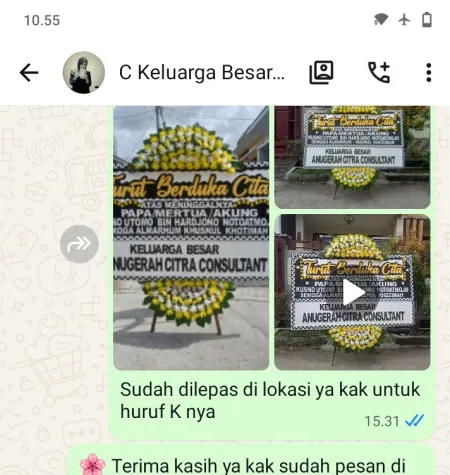 Pengiriman Papan Bunga Duka Central Park